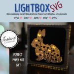 Wildflower Easter bunny lightbox SVG assembled as a glowing fairy light display