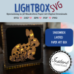Easter bunny floral shadow box SVG cut on Cricut and assembled