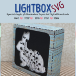 Easter bunny SVG paper cut box used as a decorative Easter candy gift box